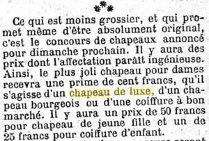 Chapeau (casquette) style meufs du XVIème
