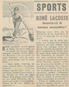 René Lacoste Tennis